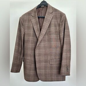 Brown Plaid Men's Blazer